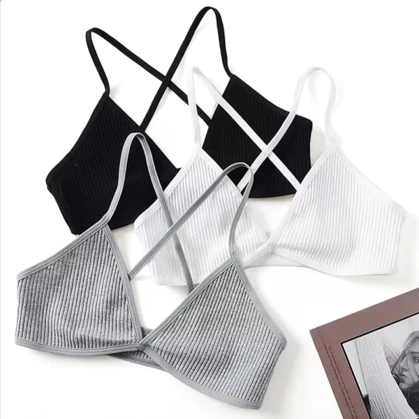 Women sports bra comfort cotton bras french style 1