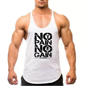 Bodybuilding gym sleeveless cotton shirt 4