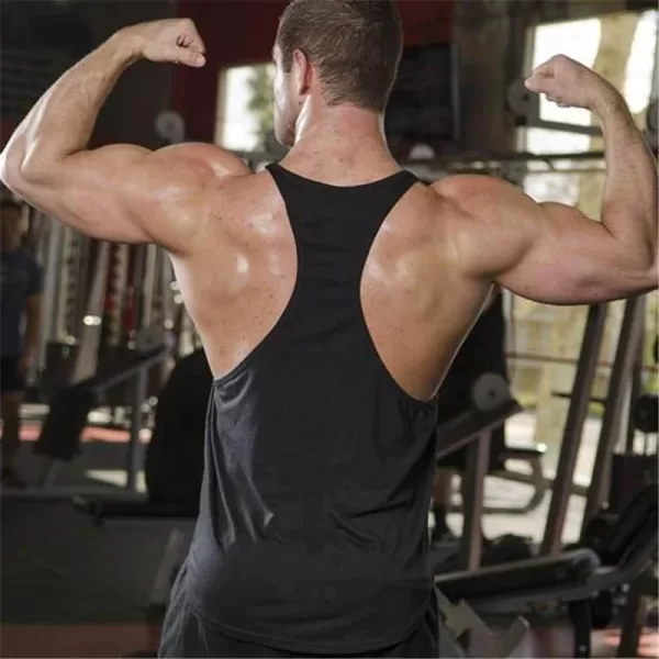 Bodybuilding gym sleeveless cotton shirt 2