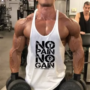 Bodybuilding gym sleeveless cotton shirt 3